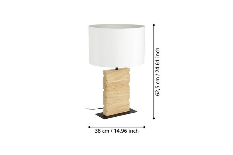 Bordlampe Eglo Contessore Lige Hvid/træ - Belysning - Lamper & indendørsbelysning - Sengelampe - Sengelampe bord