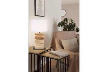 Bordlampe Eglo Contessore Lige Hvid/træ - Belysning - Lamper & indendørsbelysning - Sengelampe - Sengelampe bord