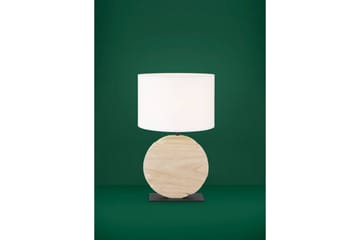 Bordlampe Eglo Contessore Rund Hvid/Træ - Belysning - Lamper & indendørsbelysning - Sengelampe - Sengelampe bord