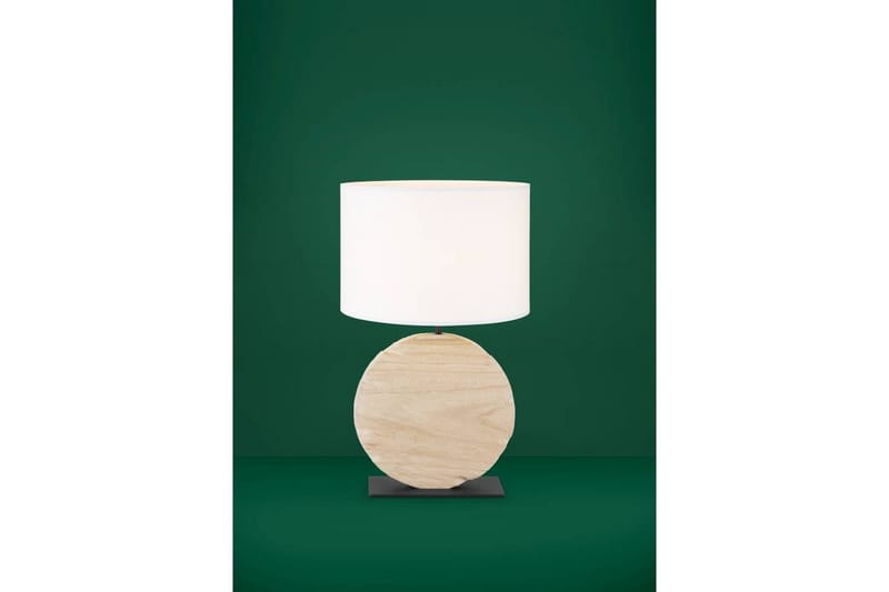 Bordlampe Eglo Contessore Rund Hvid/Træ - Belysning - Lamper & indendørsbelysning - Sengelampe - Sengelampe bord