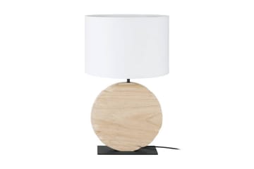 Bordlampe Eglo Contessore Rund Hvid/Træ - Belysning - Lamper & indendørsbelysning - Sengelampe - Sengelampe bord
