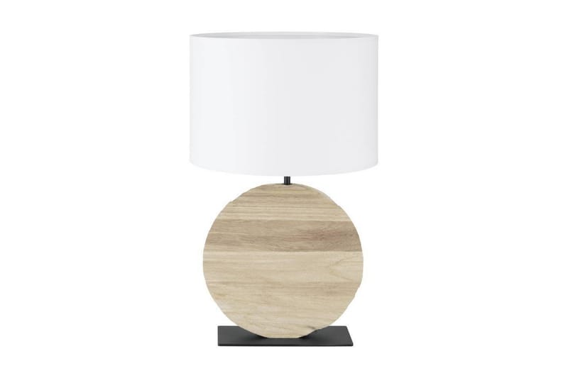 Bordlampe Eglo Contessore Rund Hvid/Træ - Belysning - Lamper & indendørsbelysning - Sengelampe - Sengelampe bord