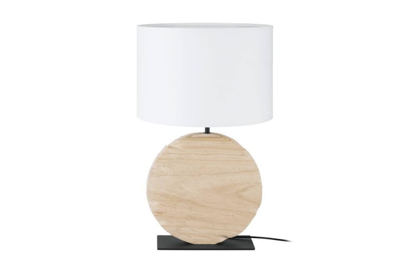 Bordlampe Eglo Contessore Rund Hvid/Træ - Belysning - Lamper & indendørsbelysning - Sengelampe - Sengelampe bord