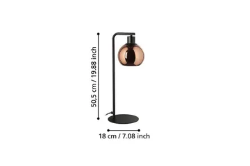 Bordlampe Eglo Cordoba Sort/Kobber - Belysning - Lamper & indendørsbelysning - Sengelampe - Sengelampe bord