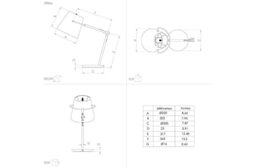 Bordlampe Eglo Granadillos Sort - Belysning - Lamper & indendørsbelysning - Sengelampe - Sengelampe bord