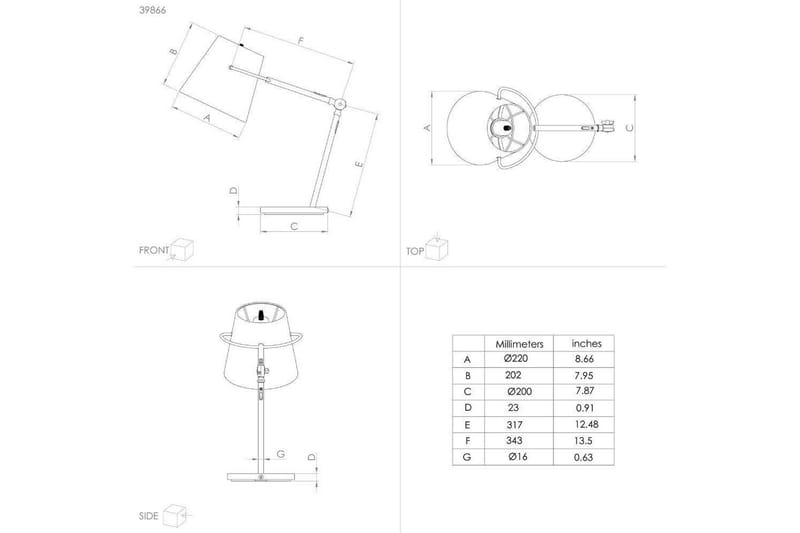 Bordlampe Eglo Granadillos Sort - Belysning - Lamper & indendørsbelysning - Sengelampe - Sengelampe bord