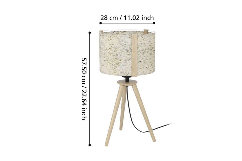 Bordlampe Eglo Hontongas Brun - Belysning - Lamper & indendørsbelysning - Sengelampe - Sengelampe bord