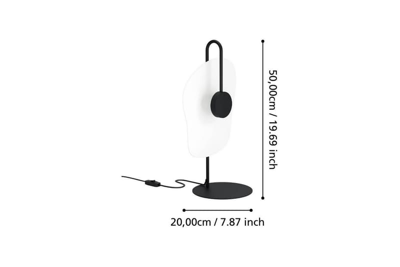 Bordlampe Eglo Larderia Sort/Hvid - Belysning - Lamper & indendørsbelysning - Sengelampe - Sengelampe bord