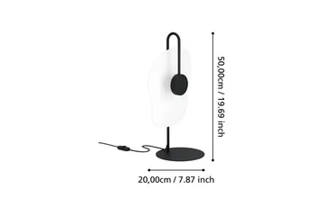 Bordlampe Eglo Larderia Sort/Hvid - Belysning - Lamper & indendørsbelysning - Sengelampe - Sengelampe bord