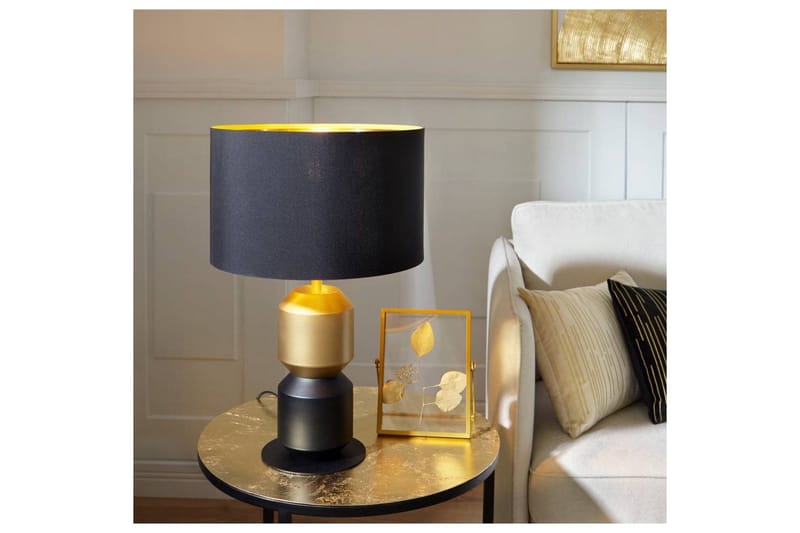 Bordlampe Eglo Laurignano Sort/Guld - Belysning - Lamper & indendørsbelysning - Sengelampe - Sengelampe bord