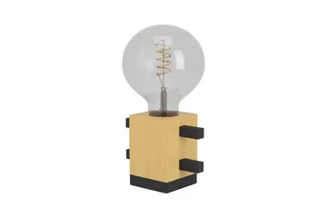 Bordlampe Eglo Levantara Sort/Træ - Belysning - Lamper & indendørsbelysning - Sengelampe - Sengelampe bord