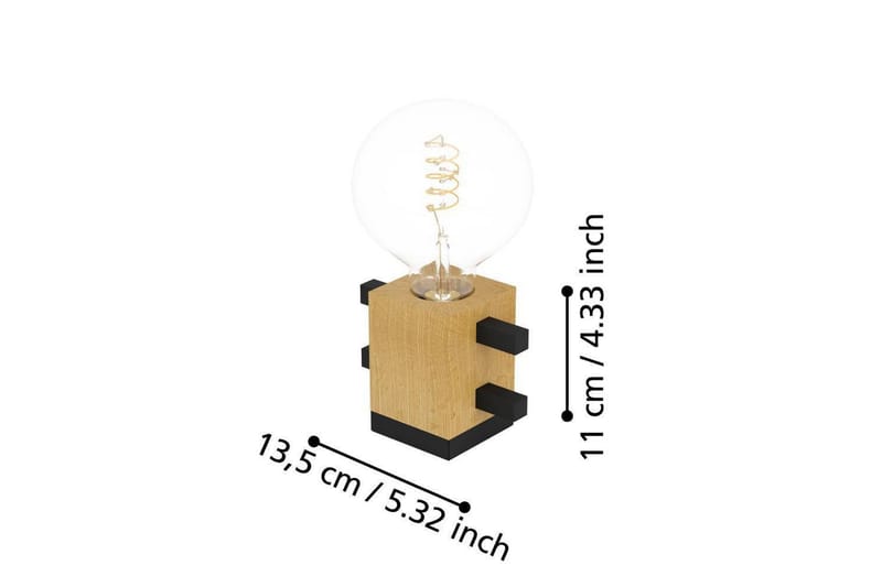 Bordlampe Eglo Levantara Sort/Træ - Belysning - Lamper & indendørsbelysning - Sengelampe - Sengelampe bord