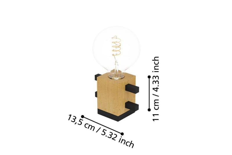 Bordlampe Eglo Levantara Sort/Træ - Belysning - Lamper & indendørsbelysning - Sengelampe - Sengelampe bord
