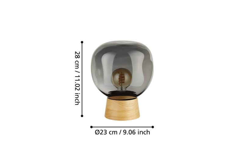 Bordlampe Eglo Magacela Grå/Transparent - Belysning - Lamper & indendørsbelysning - Sengelampe - Sengelampe bord