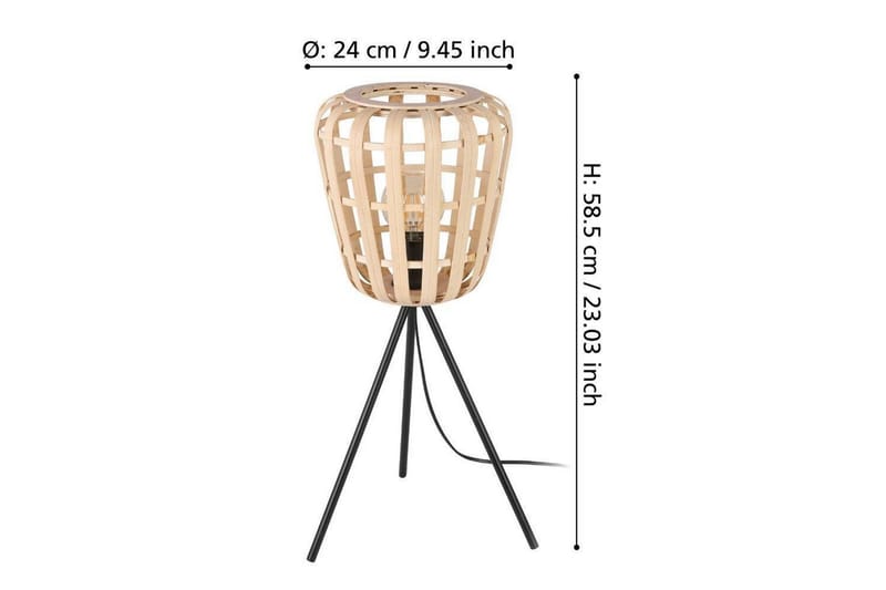 Bordlampe Eglo Montezuelo Træ - Belysning - Lamper & indendørsbelysning - Sengelampe - Sengelampe bord