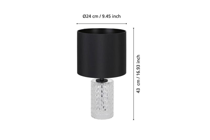 Bordlampe Eglo Sapuara Sort Krystal - Belysning - Lamper & indendørsbelysning - Sengelampe - Sengelampe bord