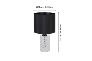 Bordlampe Eglo Sapuara Sort Krystal - Belysning - Lamper & indendørsbelysning - Sengelampe - Sengelampe bord