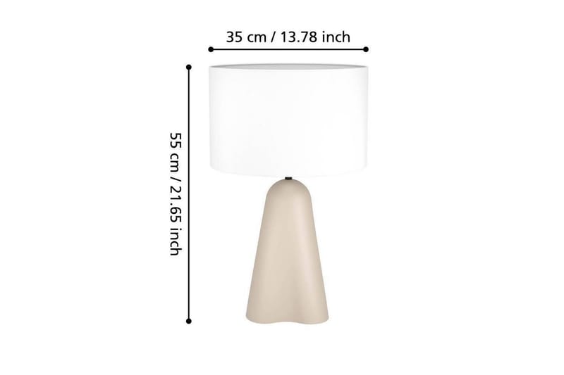 Bordlampe Eglo Tolleric Sand/Hvid - Belysning - Lamper & indendørsbelysning - Sengelampe - Sengelampe bord
