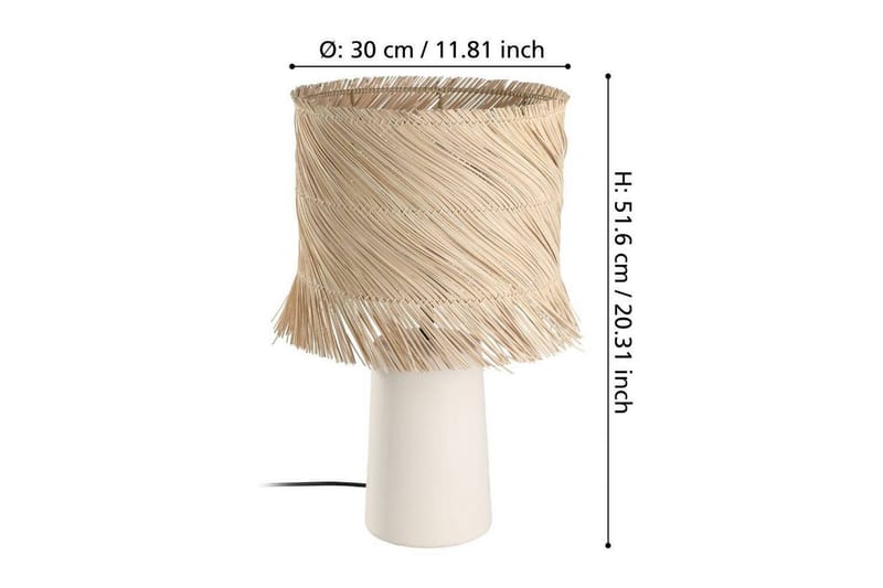 Bordlampe Eglo Paisano Rattan - Belysning - Lamper & indendørsbelysning - Sengelampe - Sengelampe bord