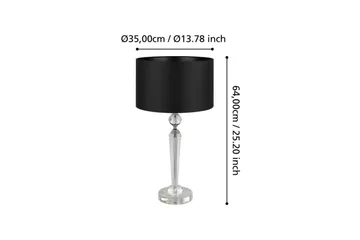 Bordlampe Eglo Pasiano 1 Klar/Sort - Belysning - Lamper & indendørsbelysning - Sengelampe - Sengelampe bord