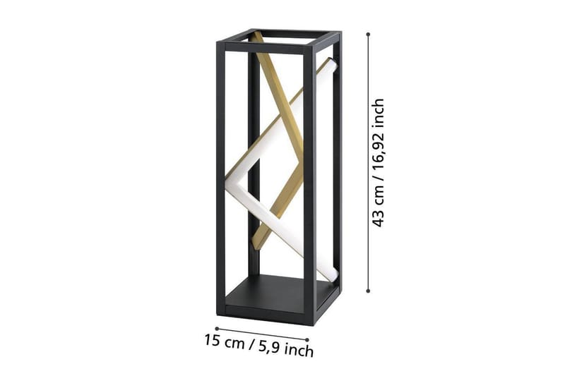 Bordlampe Eglo Penela Sort/Guld - Belysning - Lamper & indendørsbelysning - Sengelampe - Sengelampe bord
