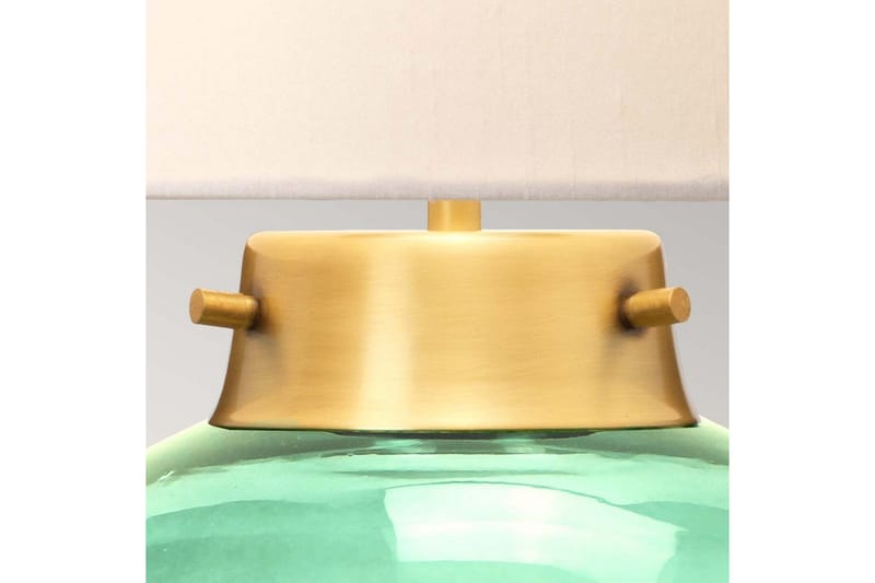 Bordlampe Elstead Lighting Kara Aldret messing - mørkegrønt glas - Aldret messing - mørkegrønt glas - Belysning - Lamper & indendørsbelysning - Sengelampe - Sengelampe bord