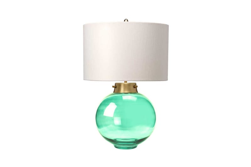 Bordlampe Elstead Lighting Kara Aldret messing - mørkegrønt glas - Aldret messing - mørkegrønt glas - Belysning - Lamper & indendørsbelysning - Sengelampe - Sengelampe bord