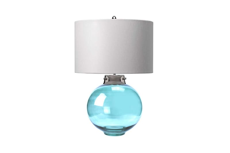 Bordlampe Elstead Lighting Kara Poleret Nikkel - Blåt Glas - Poleret Nikkel - Blåt Glas - Belysning - Lamper & indendørsbelysning - Sengelampe - Sengelampe bord