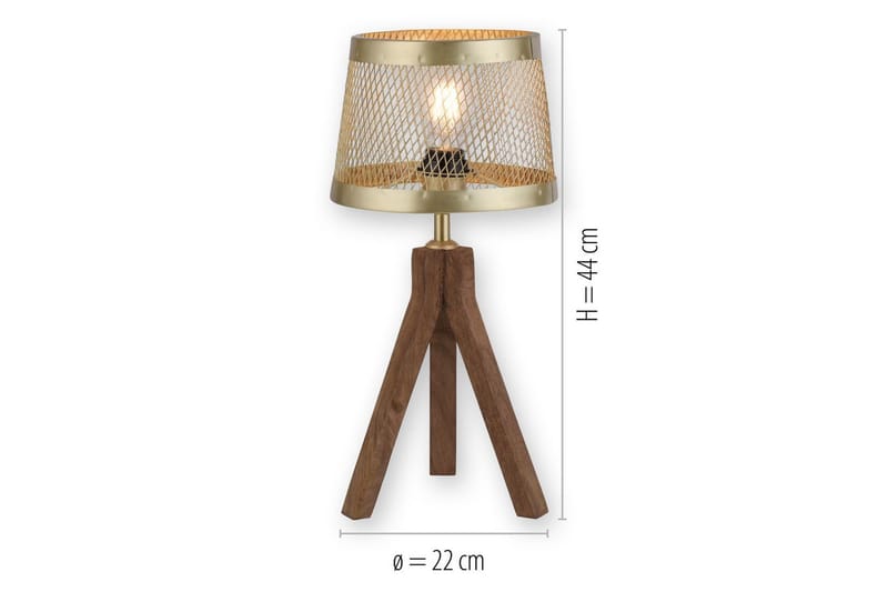 Bordlampe Frederik - 22x44x22 cm - Belysning - Lamper & indendørsbelysning - Sengelampe - Sengelampe bord