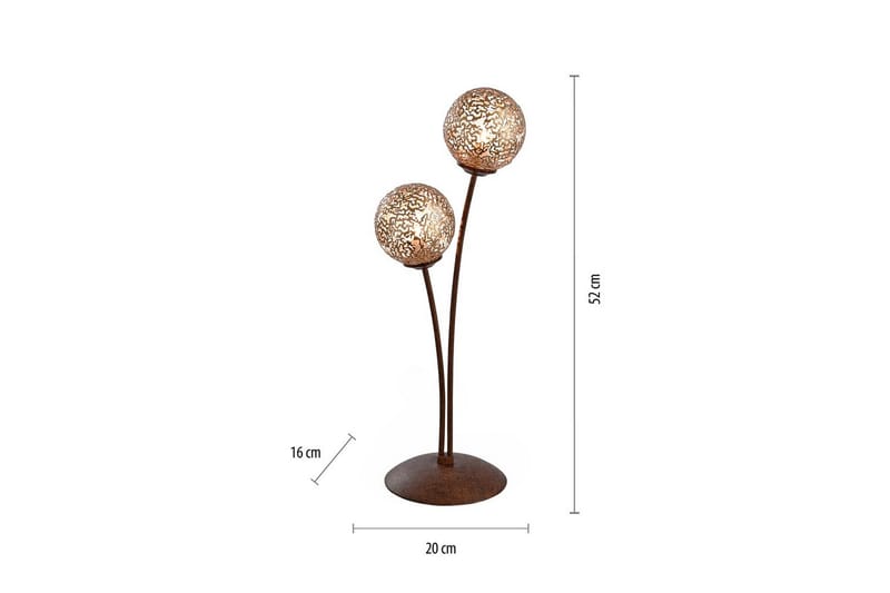 Bordlampe Greta - 16x52x20 cm - Belysning - Lamper & indendørsbelysning - Sengelampe - Sengelampe bord