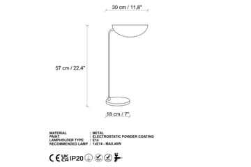 Bordlampe Hjørne Sort - Sort - Belysning - Lamper & indendørsbelysning - Sengelampe - Sengelampe bord