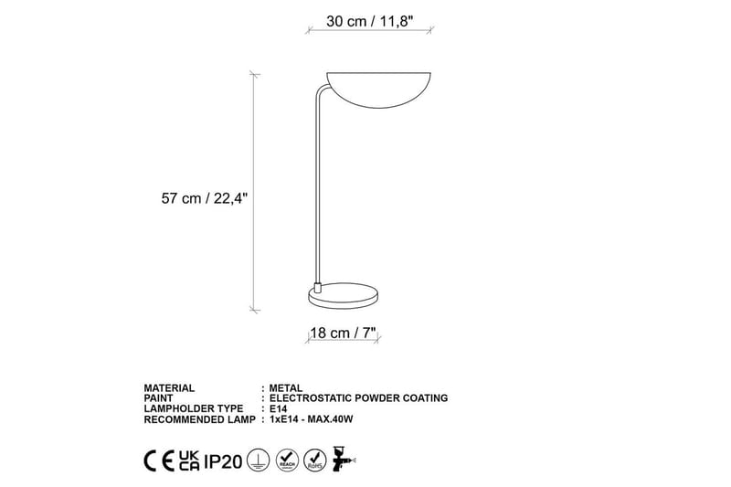 Bordlampe Hjørne Sort - Sort - Belysning - Lamper & indendørsbelysning - Sengelampe - Sengelampe bord