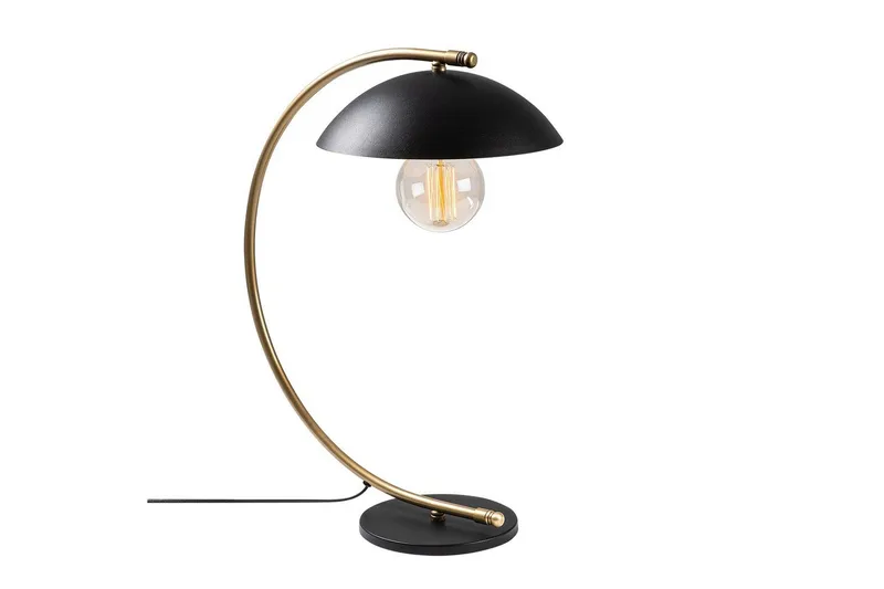 Bordlampe Mast Sort / Rany, Guld/Sort