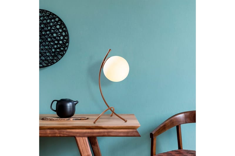 Bordlampe Melra Hvid / Kobber - Hvid / Kobber - Belysning - Lamper & indendørsbelysning - Sengelampe - Sengelampe bord