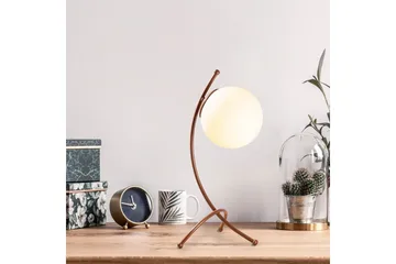 Bordlampe Melra Hvid / Kobber - Hvid / Kobber - Belysning - Lamper & indendørsbelysning - Sengelampe - Sengelampe bord