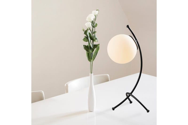 Bordlampe Melra Sort / Hvid - Sort / Hvid - Belysning - Lamper & indendørsbelysning - Sengelampe - Sengelampe bord