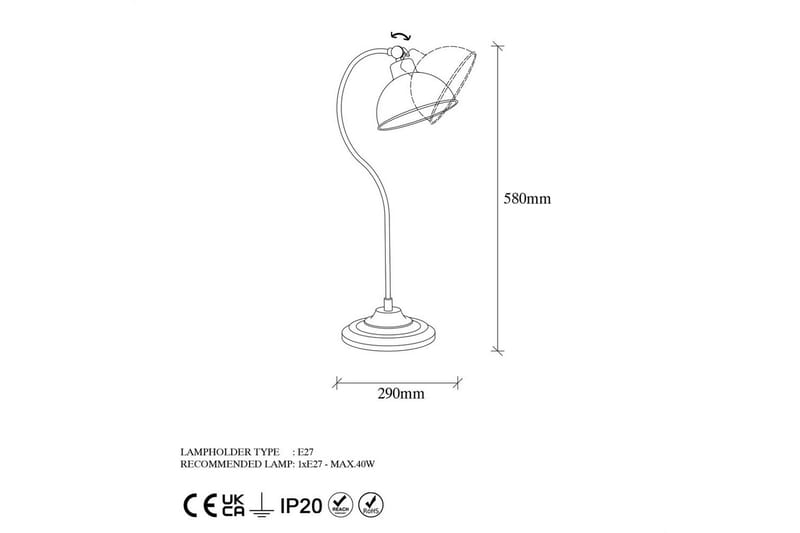 Bordlampe Moonridge Rany - Guld - Belysning - Lamper & indendørsbelysning - Sengelampe - Sengelampe bord