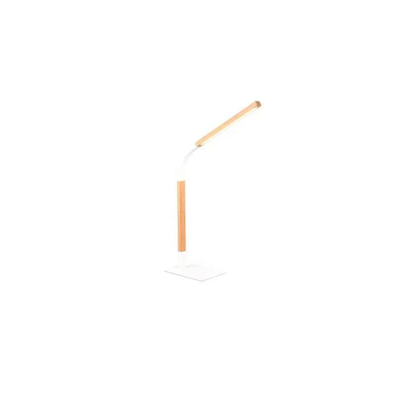 Bordlampe Norris - Mat hvid/træ - Belysning - Lamper & indendørsbelysning - Sengelampe - Sengelampe bord
