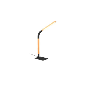Bordlampe Norris - Mat sort/træ - Belysning - Lamper & indendørsbelysning - Sengelampe - Sengelampe bord