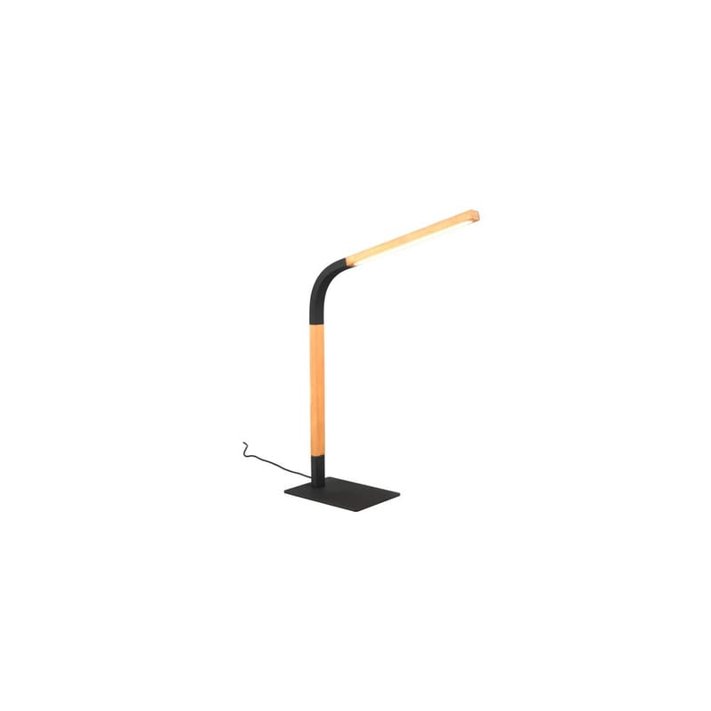 Bordlampe Norris, Mat sort/træ