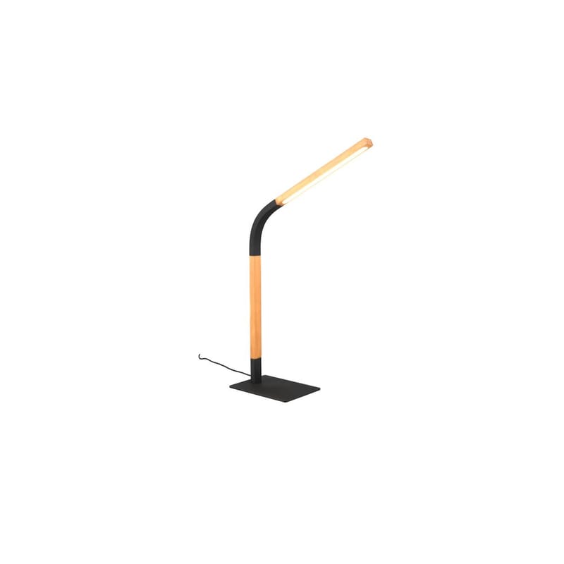 Bordlampe Norris - Mat sort/træ - Belysning - Lamper & indendørsbelysning - Sengelampe - Sengelampe bord