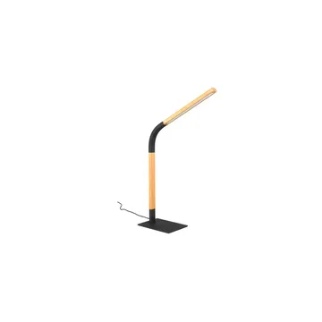 Bordlampe Norris - Mat sort/træ - Belysning - Lamper & indendørsbelysning - Sengelampe - Sengelampe bord