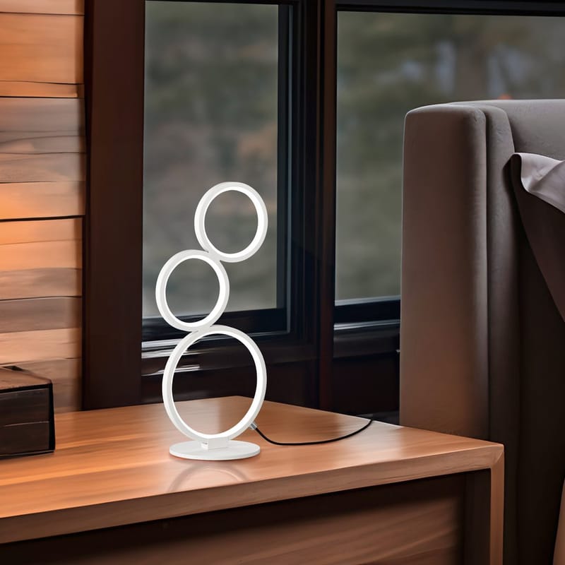 Bordlampe Rondo - Mat hvid - Belysning - Lamper & indendørsbelysning - Sengelampe - Sengelampe bord