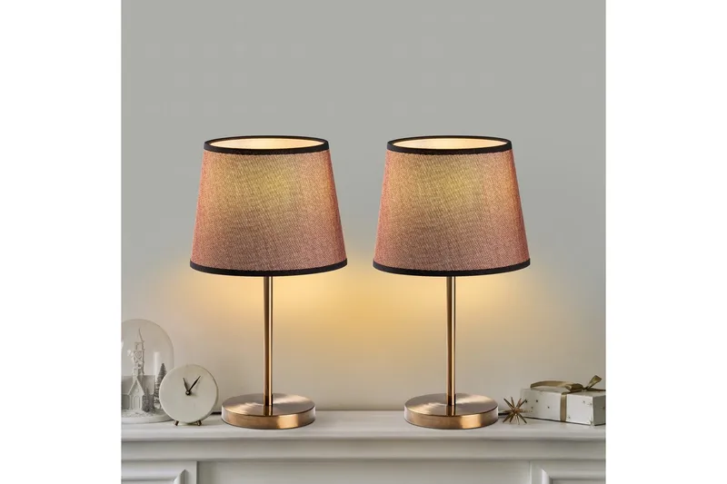 Bordlampe sæt (2 dele) Jaspal Antik - Antik - Belysning - Lamper & indendørsbelysning - Sengelampe - Sengelampe bord