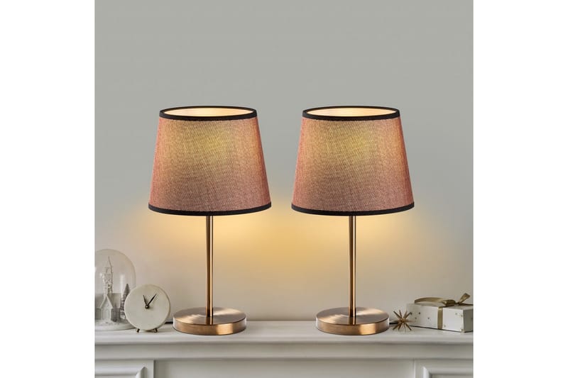 Bordlampe sæt (2 dele) Jaspal Antik - Antik - Belysning - Lamper & indendørsbelysning - Sengelampe - Sengelampe bord