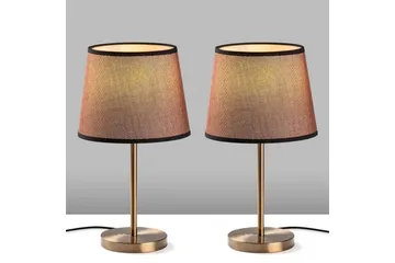 Bordlampe sæt (2 dele) Jaspal Antik - Antik - Belysning - Lamper & indendørsbelysning - Sengelampe - Sengelampe bord