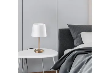 Bordlampe sæt (2 dele) Jaspal Antik / Hvid - Antik / Hvid - Belysning - Lamper & indendørsbelysning - Sengelampe - Sengelampe bord