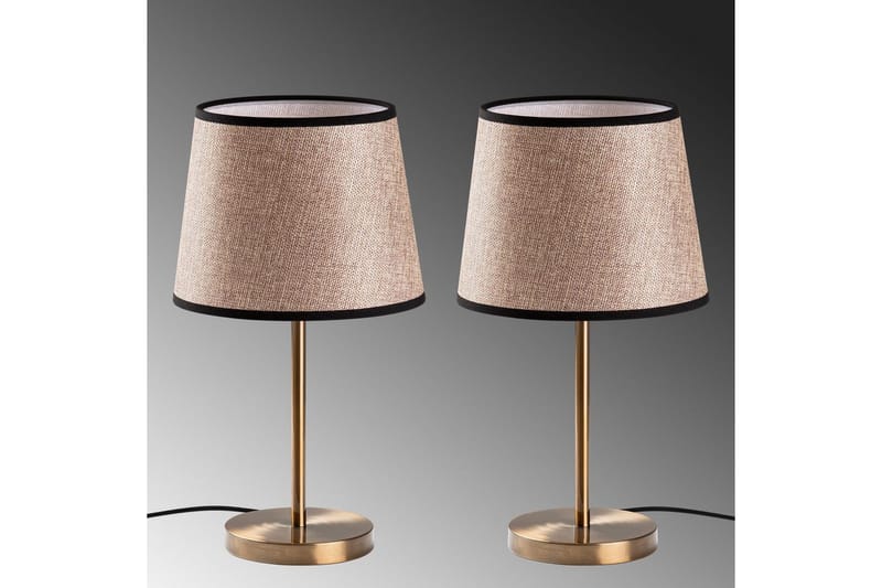 Bordlampe sæt (2 dele) Jaspal Antik / Sort - Antik / Sort - Belysning - Lamper & indendørsbelysning - Sengelampe - Sengelampe bord