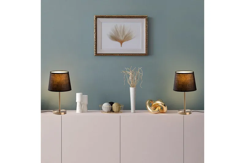 Bordlampe sæt (2 dele) Jaspal Mørk Antik - Mørk Antik - Belysning - Lamper & indendørsbelysning - Sengelampe - Sengelampe bord