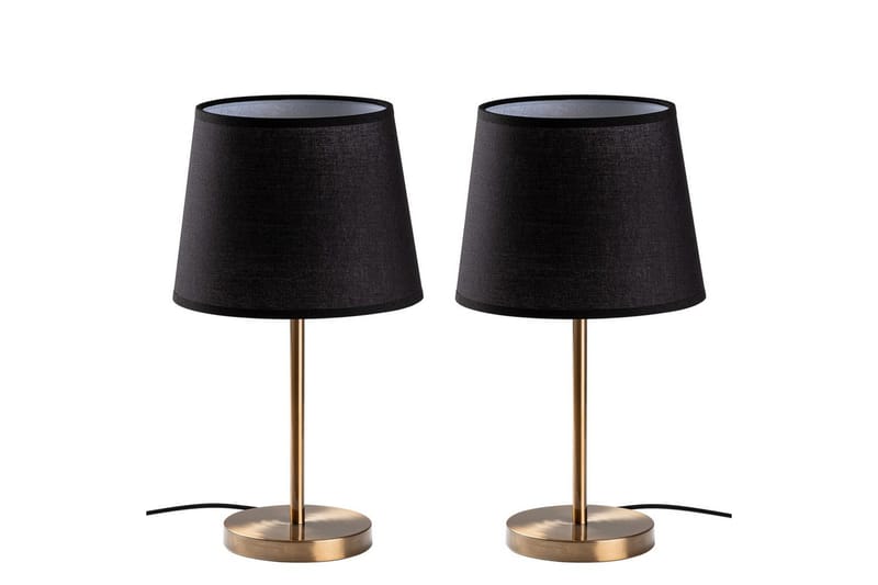 Bordlampe sæt (2 dele) Jaspal Mørk Antik - Mørk Antik - Belysning - Lamper & indendørsbelysning - Sengelampe - Sengelampe bord
